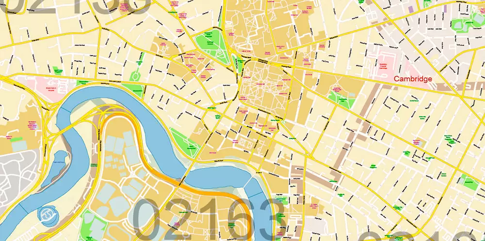 Boston Massachusetts US PDF Map Vector Exact City Plan High Detailed Street Map Metro Area + ZIP-Codes editable Adobe PDF in layers