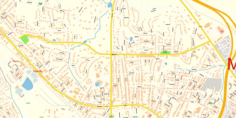 Macon Georgia US Map Vector Exact City Plan High Detailed Street Map editable Adobe Illustrator in layers