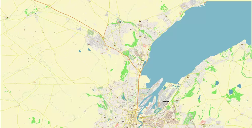 Belfast Northern Ireland UK PDF Vector Map Exact City Plan High Detailed Street Map Adobe PDF in layers