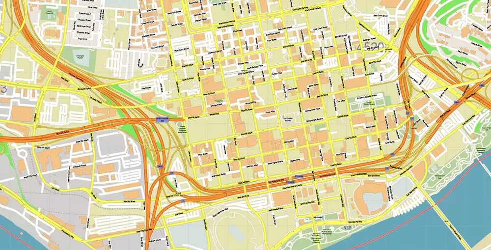 Cincinnati Ohio Metro Area US PDF Vector Map: Accurate High Detailed City Plan + ZIPcodes + Counties editable Adobe PDF Street Map in layers