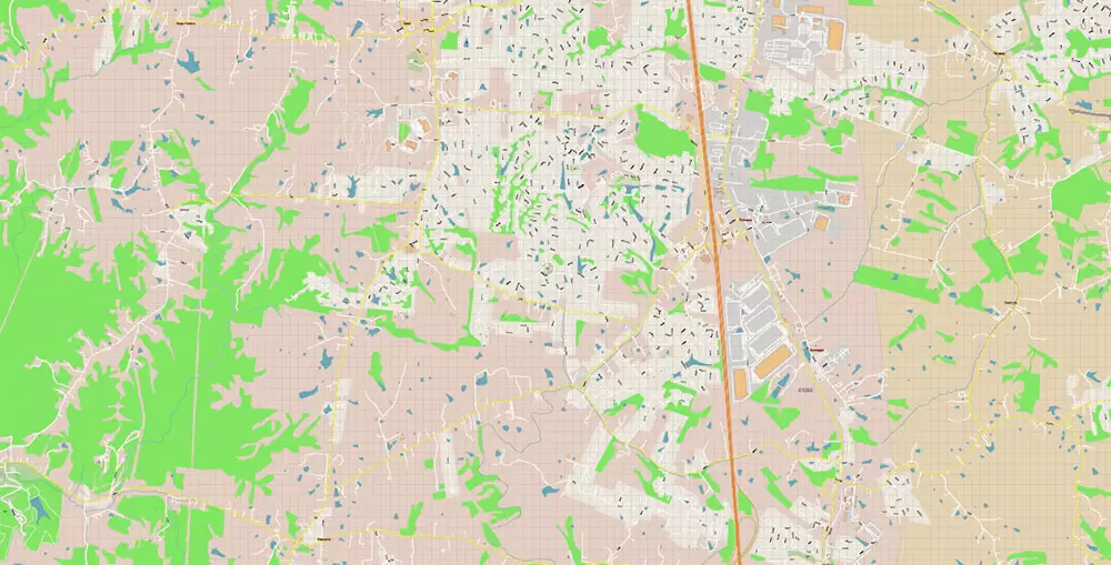 Cincinnati Ohio Metro Area US PDF Vector Map: Accurate High Detailed City Plan + ZIPcodes + Counties editable Adobe PDF Street Map in layers