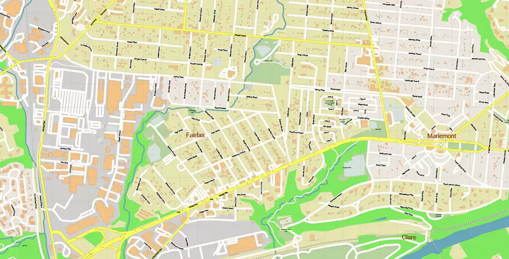 Cincinnati Ohio Metro Area US PDF Vector Map: Accurate High Detailed City Plan + ZIPcodes + Counties editable Adobe PDF Street Map in layers