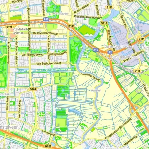 Amsterdam Netherlands printable editable PDF layered Vector Map Amsterdam Netherlands printable editable PDF layered Vector Map