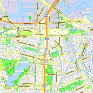Amsterdam Netherlands printable editable PDF layered Vector Map Amsterdam Netherlands printable editable PDF layered Vector Map