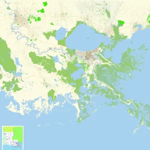 Baton Rouge New Orleans Louisiana US printable editable PDF layered Vector Map Baton Rouge New Orleans Louisiana US printable editable PDF layered Vector Map