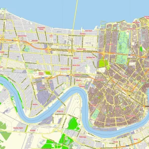 Baton Rouge New Orleans Louisiana US printable editable PDF layered Vector Map Baton Rouge New Orleans Louisiana US printable editable PDF layered Vector Map