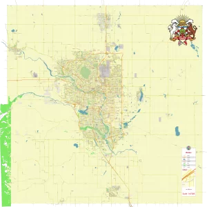 Calgary Alberta Canada printable editable layered PDF Vector Map Calgary Alberta Canada printable editable layered PDF Vector Map
