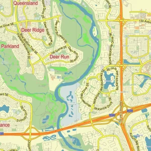 Calgary Alberta Canada printable editable layered PDF Vector Map Calgary Alberta Canada printable editable layered PDF Vector Map