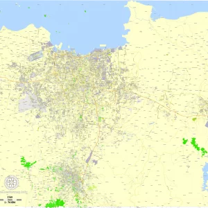 Jakarta Indonesia printable editable layered PDF Vector Map