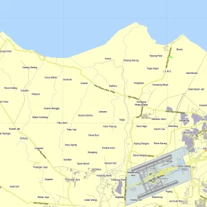 Jakarta Indonesia printable editable layered PDF Vector Map