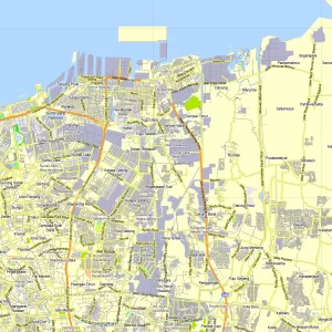 Jakarta Indonesia printable editable layered PDF Vector Map
