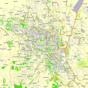 Jakarta Indonesia printable editable layered PDF Vector Map