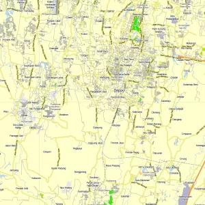 Jakarta Indonesia printable editable layered PDF Vector Map