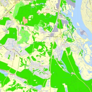 Kiev Ukraine Ukrainian printable editable layered PDF Vector Map