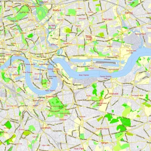 London Greater UK printable editable layered PDF Vector Map London Greater UK printable editable layered PDF Vector Map