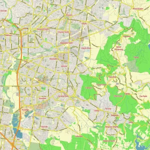 Melbourne Australia printable editable layered PDF Vector Map Melbourne Australia printable editable layered PDF Vector Map