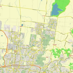 Melbourne Australia printable editable layered PDF Vector Map Melbourne Australia printable editable layered PDF Vector Map