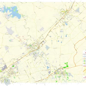 New Braunfels Texas US editable layered PDF Vector Map New Braunfels Texas US editable layered PDF Vector Map