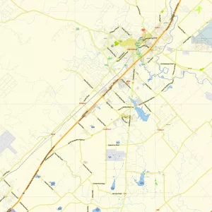 New Braunfels Texas US editable layered PDF Vector Map New Braunfels Texas US editable layered PDF Vector Map