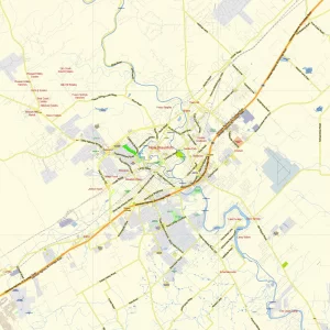 New Braunfels Texas US editable layered PDF Vector Map New Braunfels Texas US editable layered PDF Vector Map