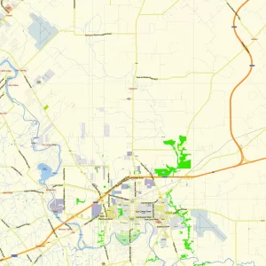 New Braunfels Texas US editable layered PDF Vector Map New Braunfels Texas US editable layered PDF Vector Map