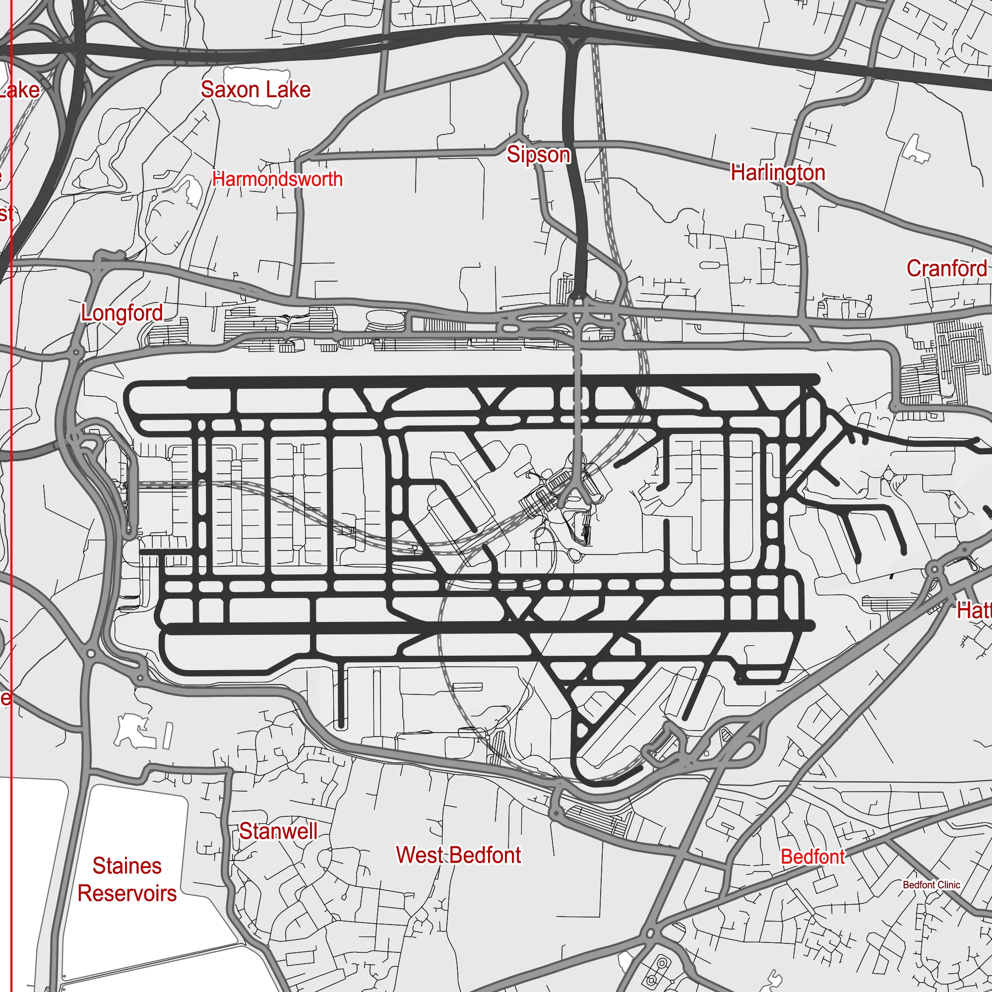 London UK Greater Map Vector City Plan Low Detailed (simple white) Street Map editable Adobe Illustrator in layers