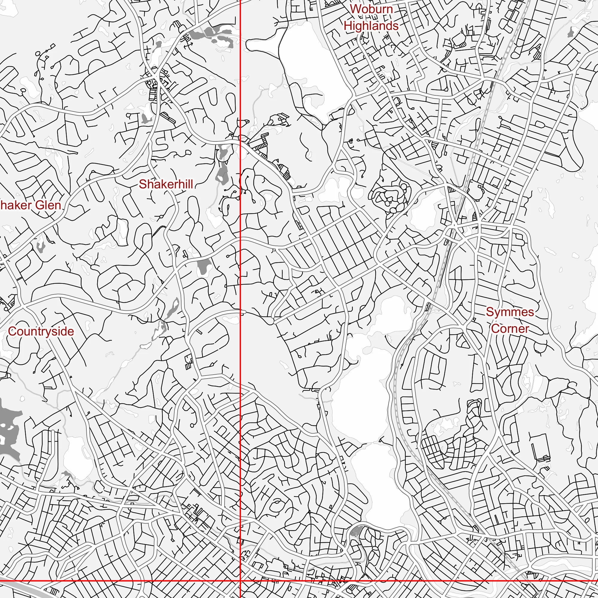 Boston Massachusetts US PDF Vector Map: City Plan Low Detailed (simple white) Street Map editable Adobe PDF in layers