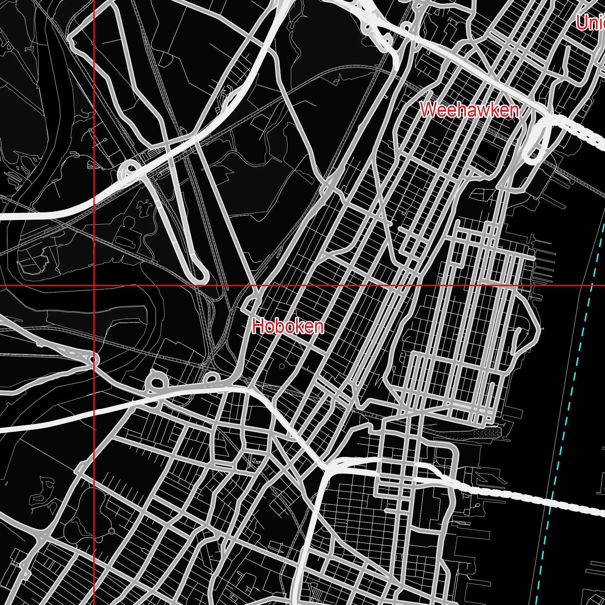 New York City US Map Vector City Plan Low Detailed (simple black) Street Map editable Adobe Illustrator in layers