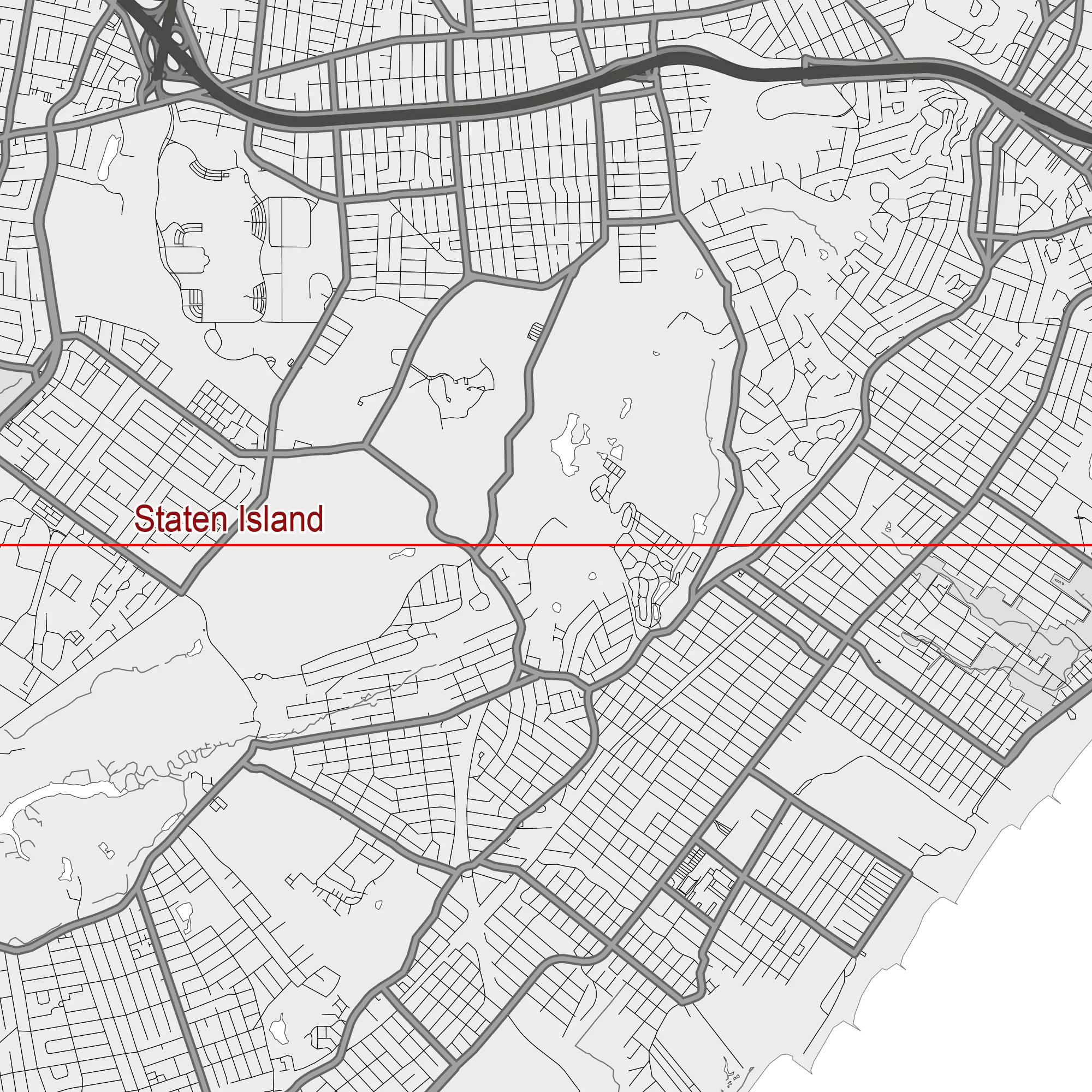 New York City US PDF Vector Map: City Plan Low Detailed (simple white) Street Map editable Adobe PDF in layers