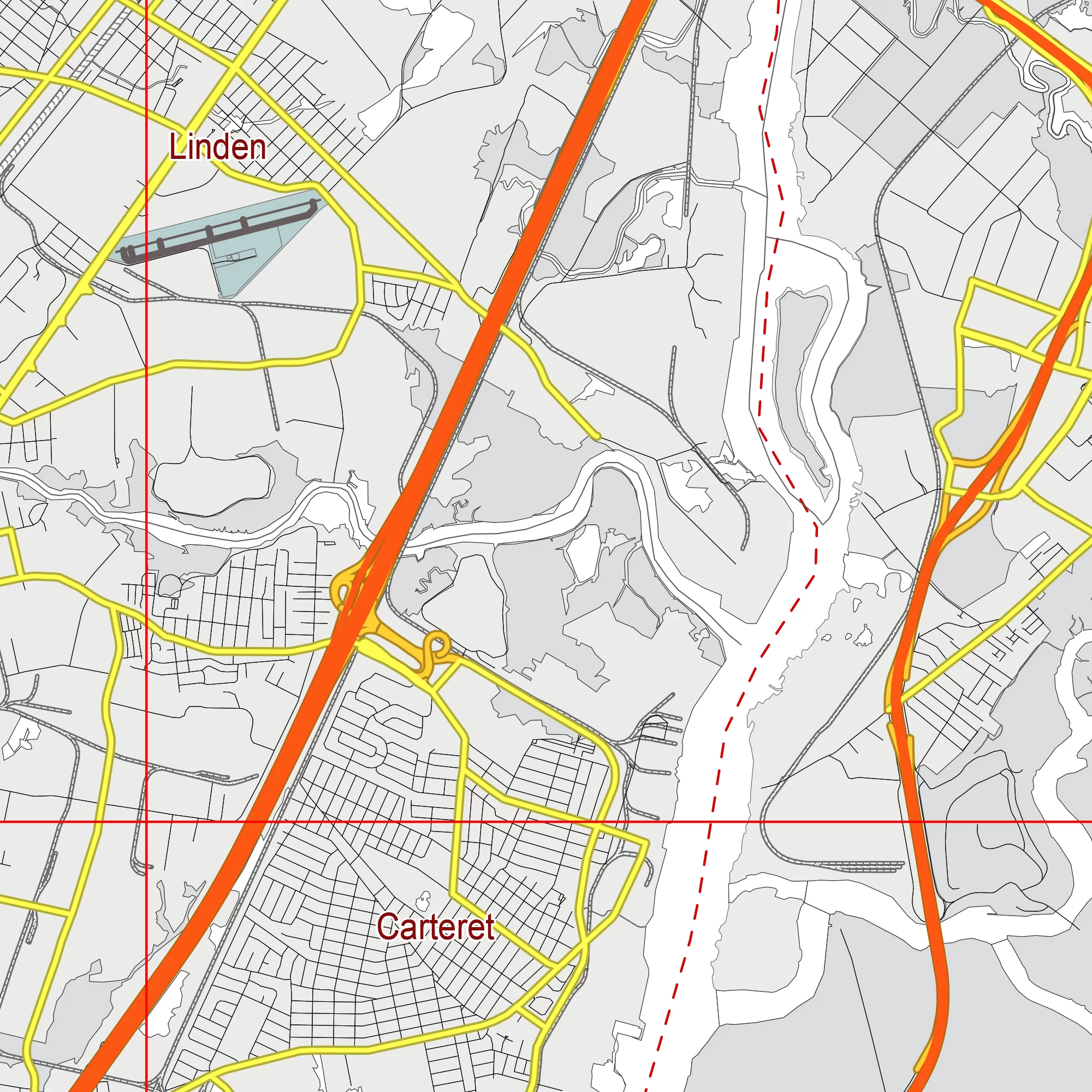 New York City US PDF Vector Map: City Plan Low Detailed (simple white + colors) Street Map editable Adobe PDF in layers