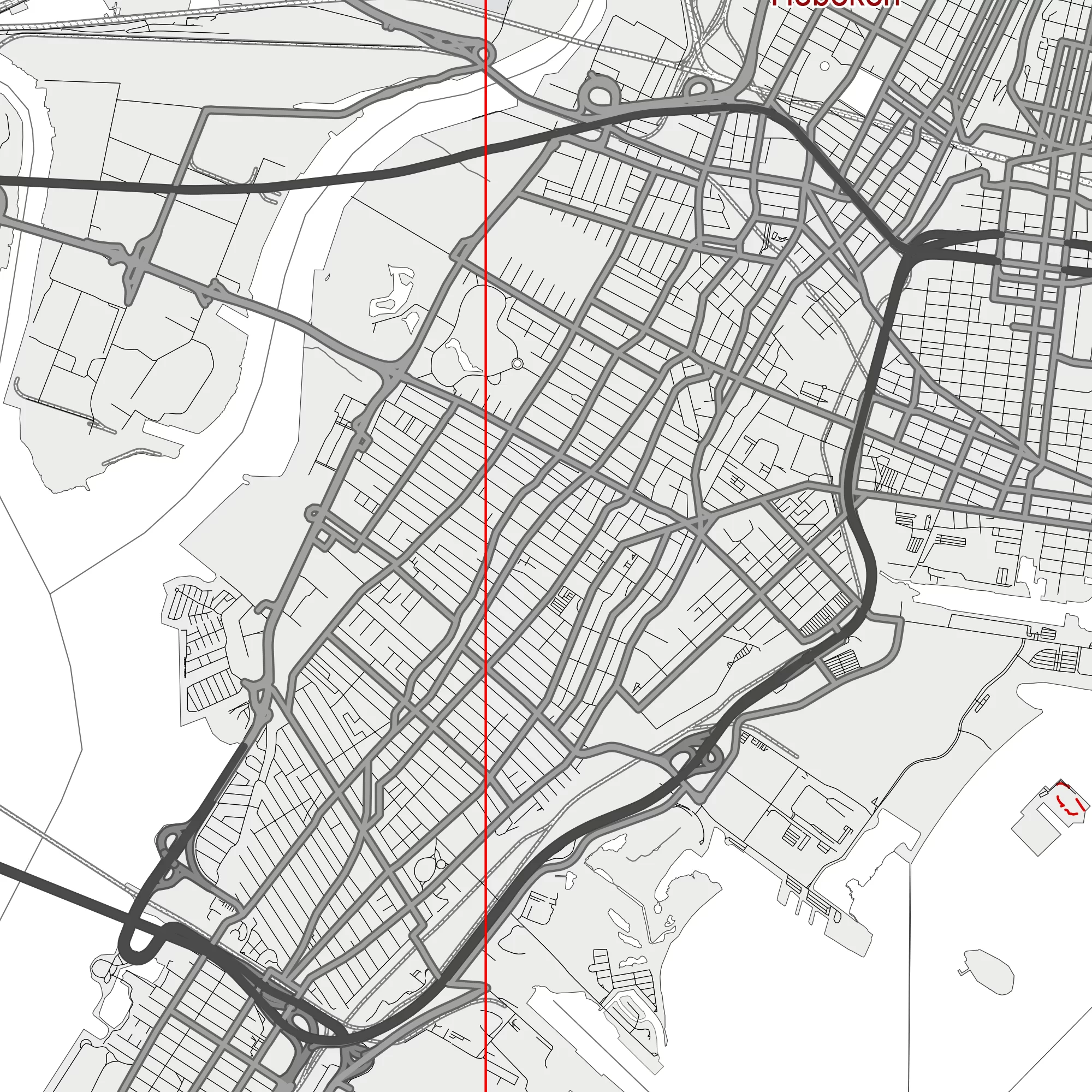 New York City US PDF Vector Map: City Plan Low Detailed (simple white) Street Map editable Adobe PDF in layers