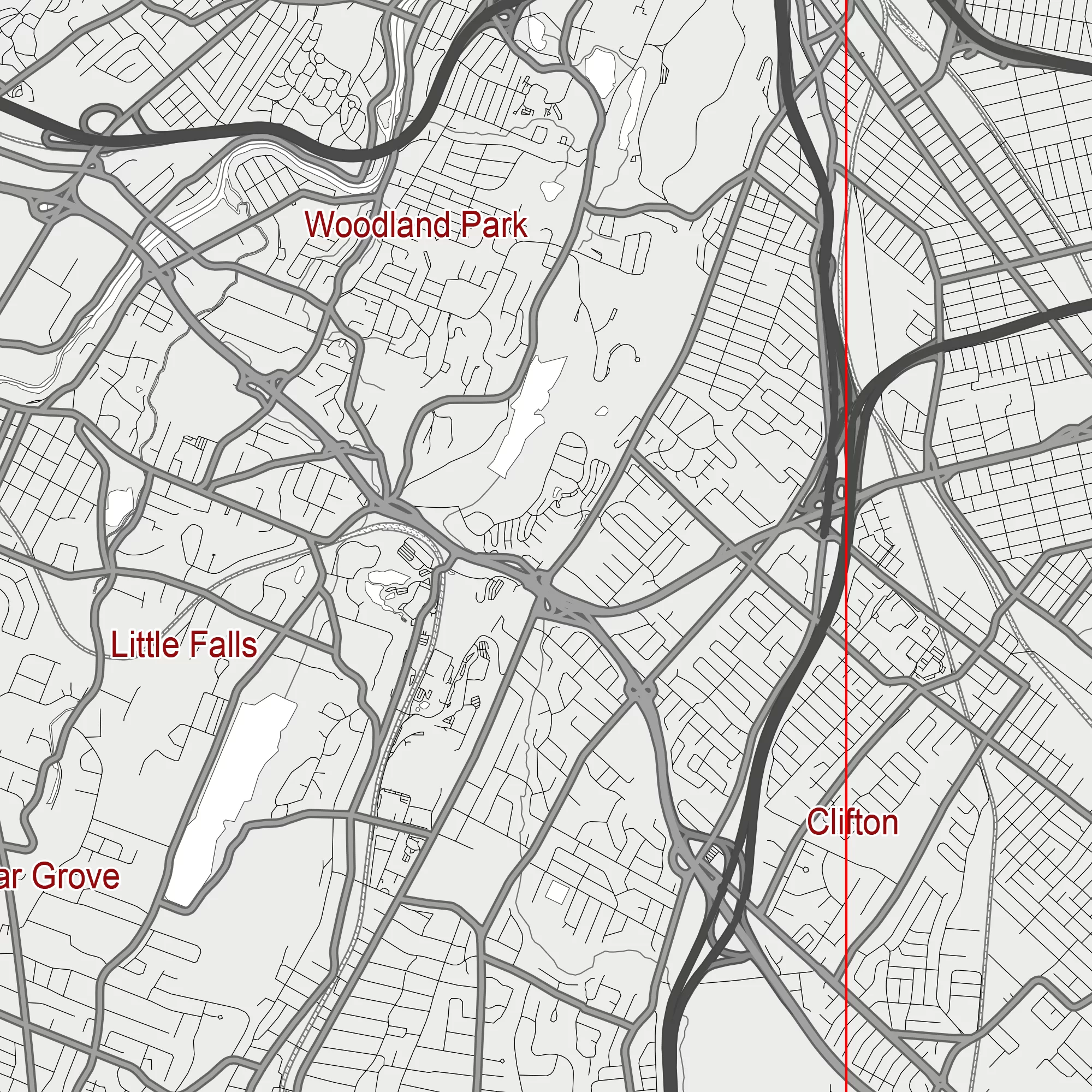 New York City US PDF Vector Map: City Plan Low Detailed (simple white) Street Map editable Adobe PDF in layers
