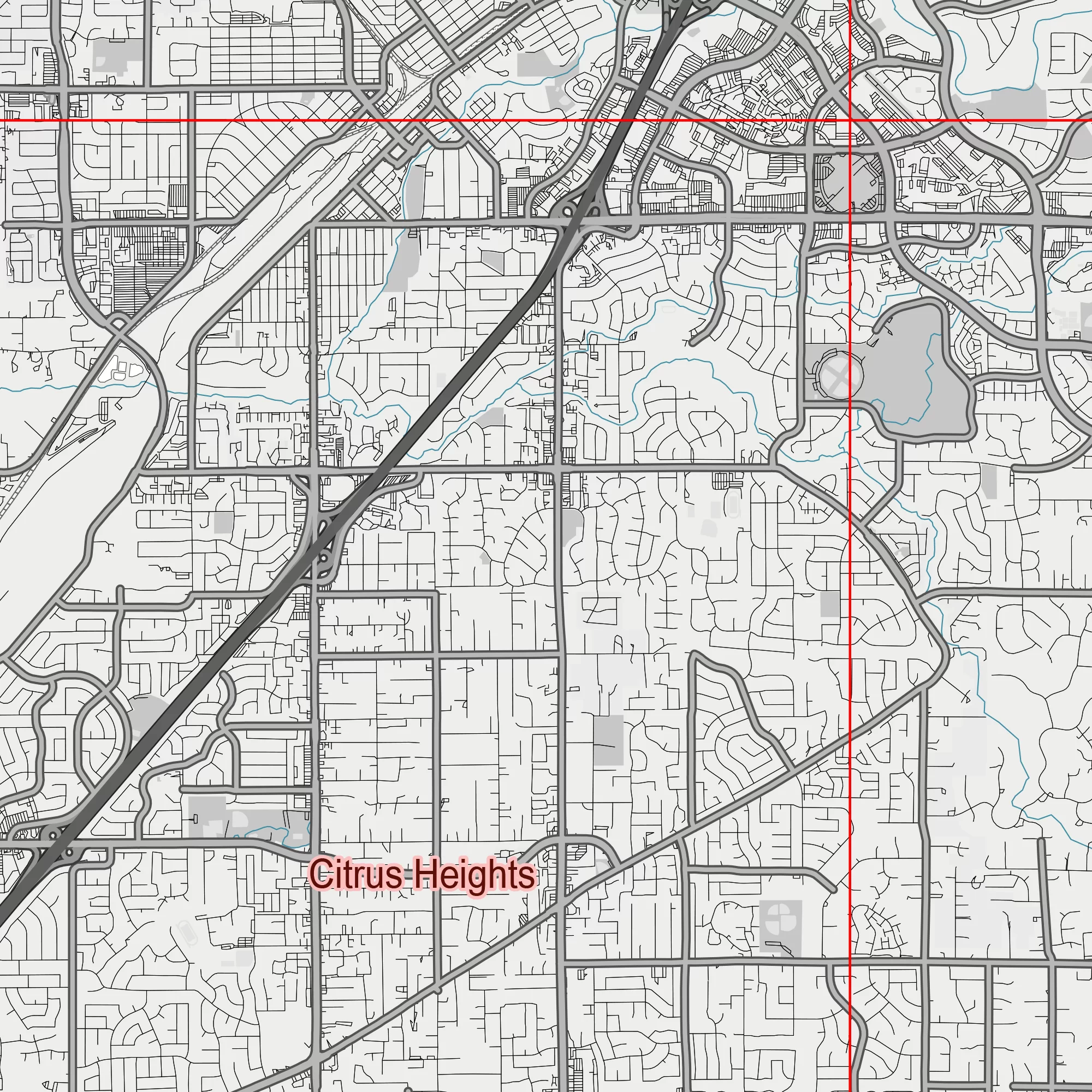 Sacramento California US Map Vector City Plan Low Detailed (simple white) Street Map editable Adobe Illustrator in layers