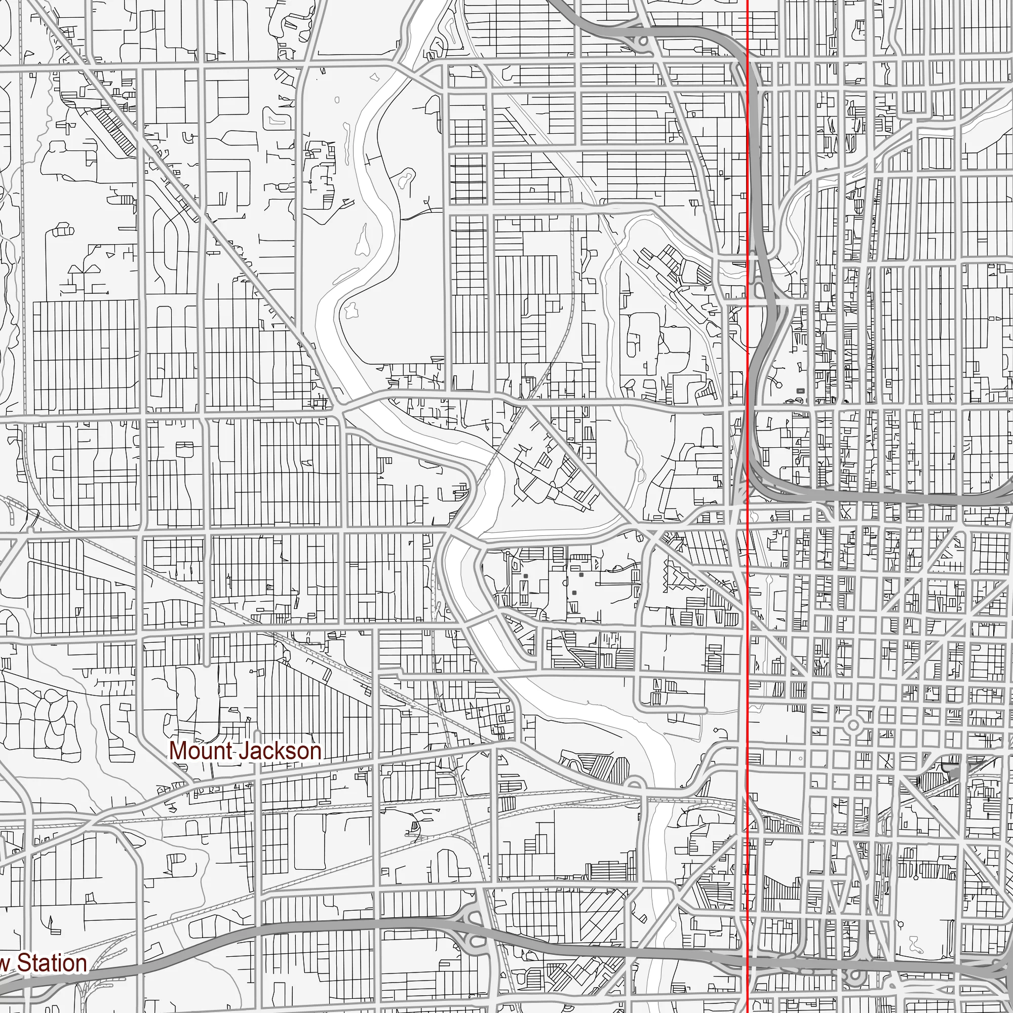 Indianapolis Indiana US Map Vector City Plan Low Detailed (simple white) Street Map editable Adobe Illustrator in layers