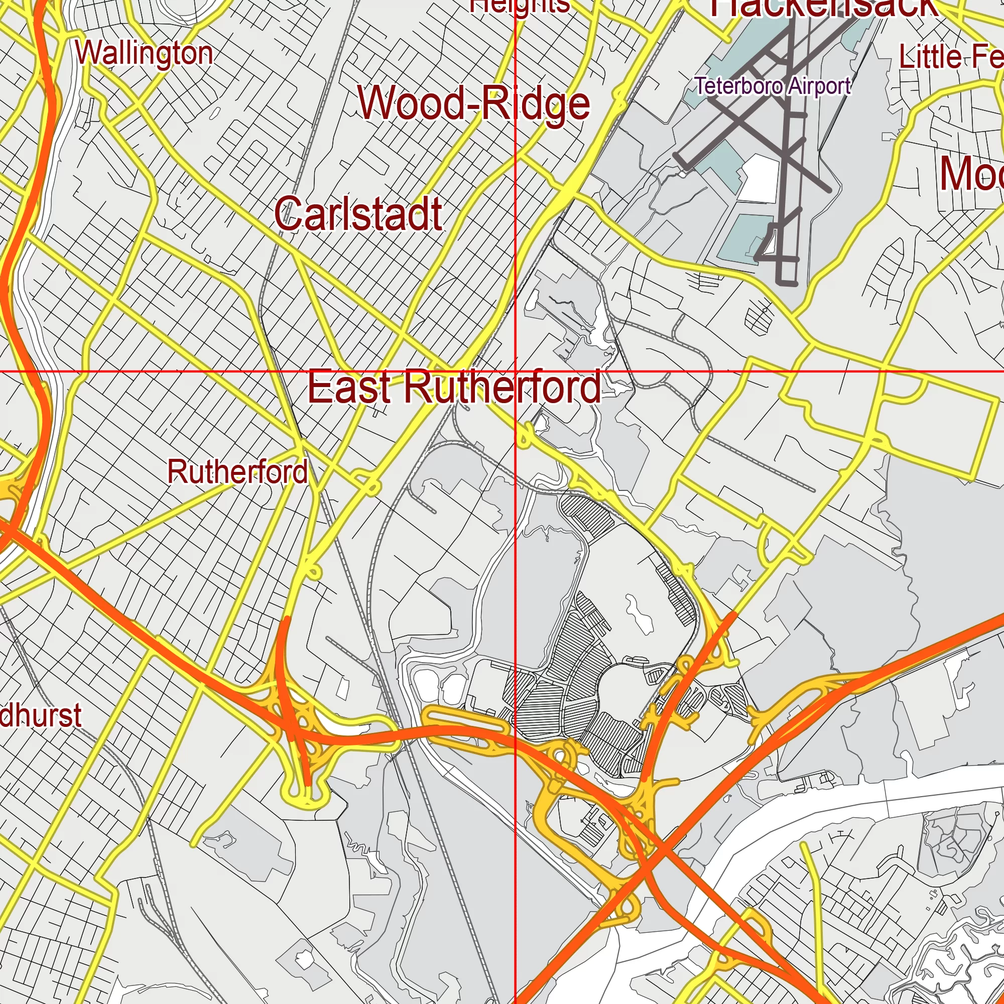 New York City US PDF Vector Map: City Plan Low Detailed (simple white + colors) Street Map editable Adobe PDF in layers