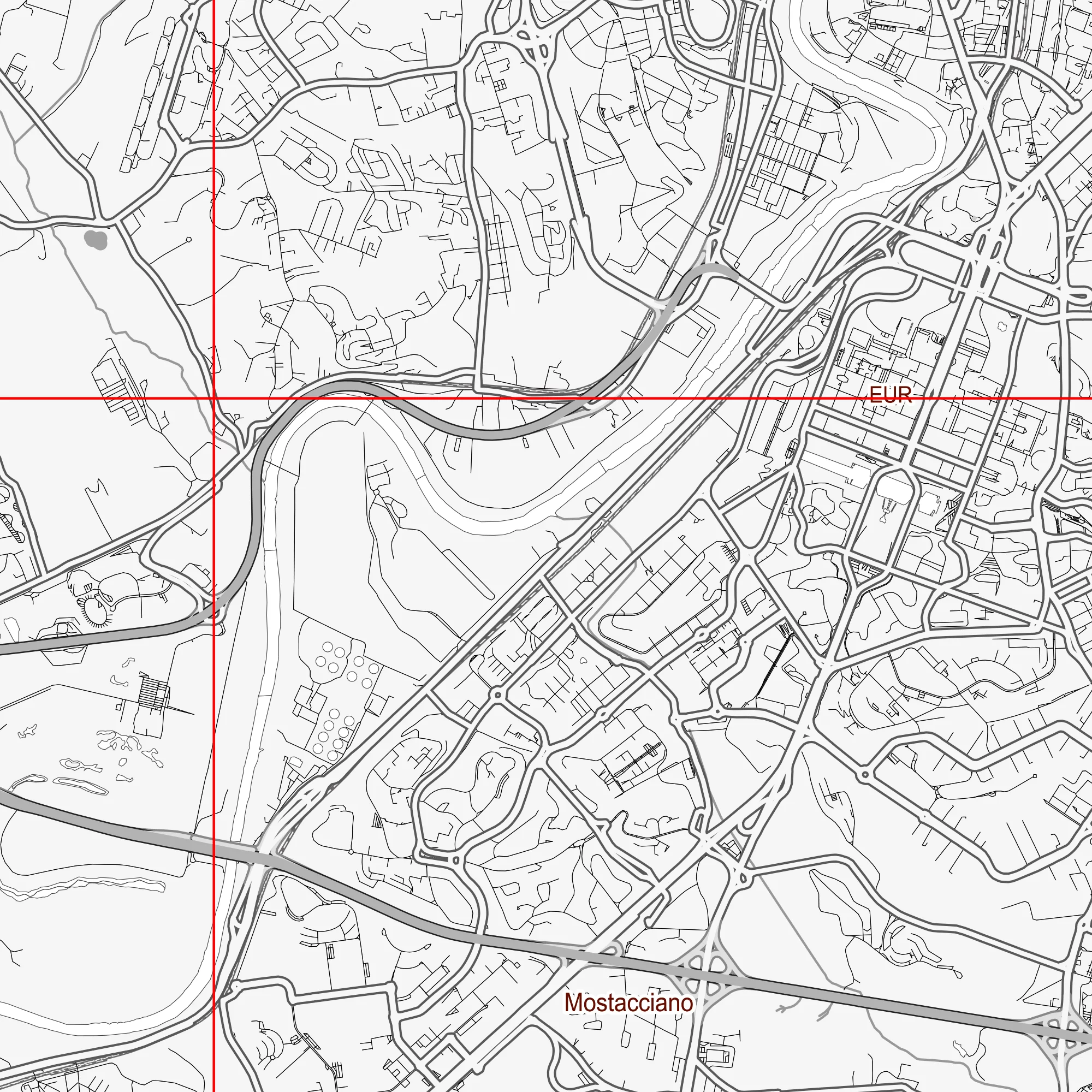 Roma Italy PDF Vector Map: City Plan Low Detailed (simple white) Street Map editable Adobe PDF in layers