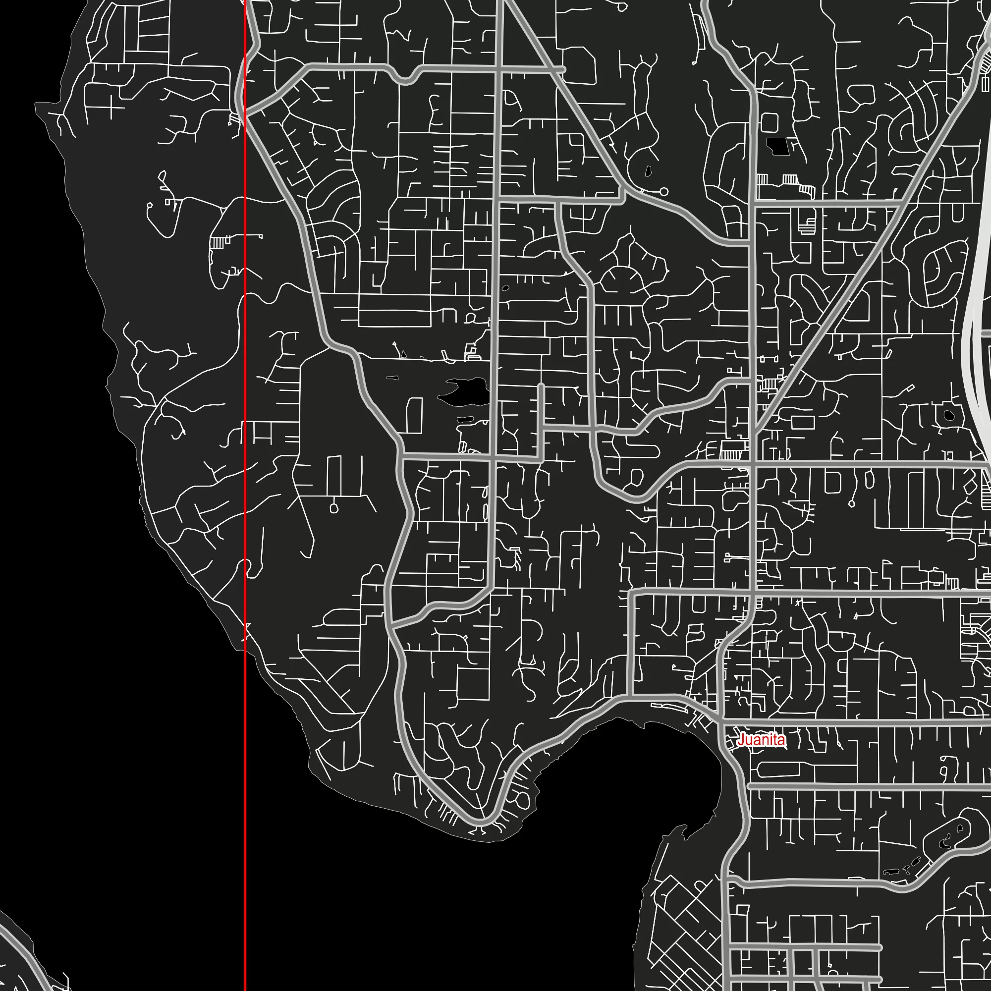 Seattle Washington US PDF Vector Map: City Plan Low Detailed (simple BLACK & WHITE) Street Map editable Adobe PDF in layers