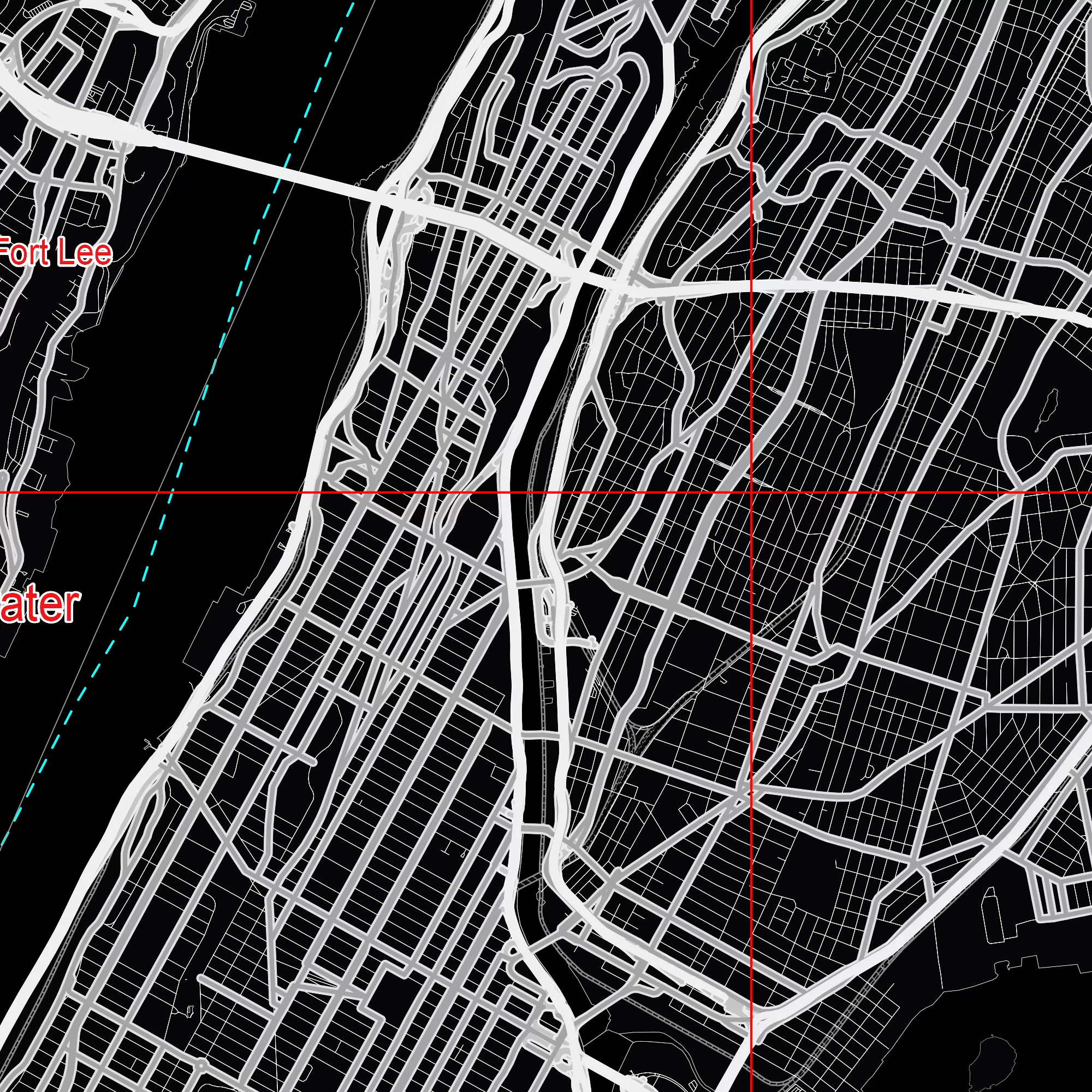 New York City US Map Vector City Plan Low Detailed (simple black) Street Map editable Adobe Illustrator in layers