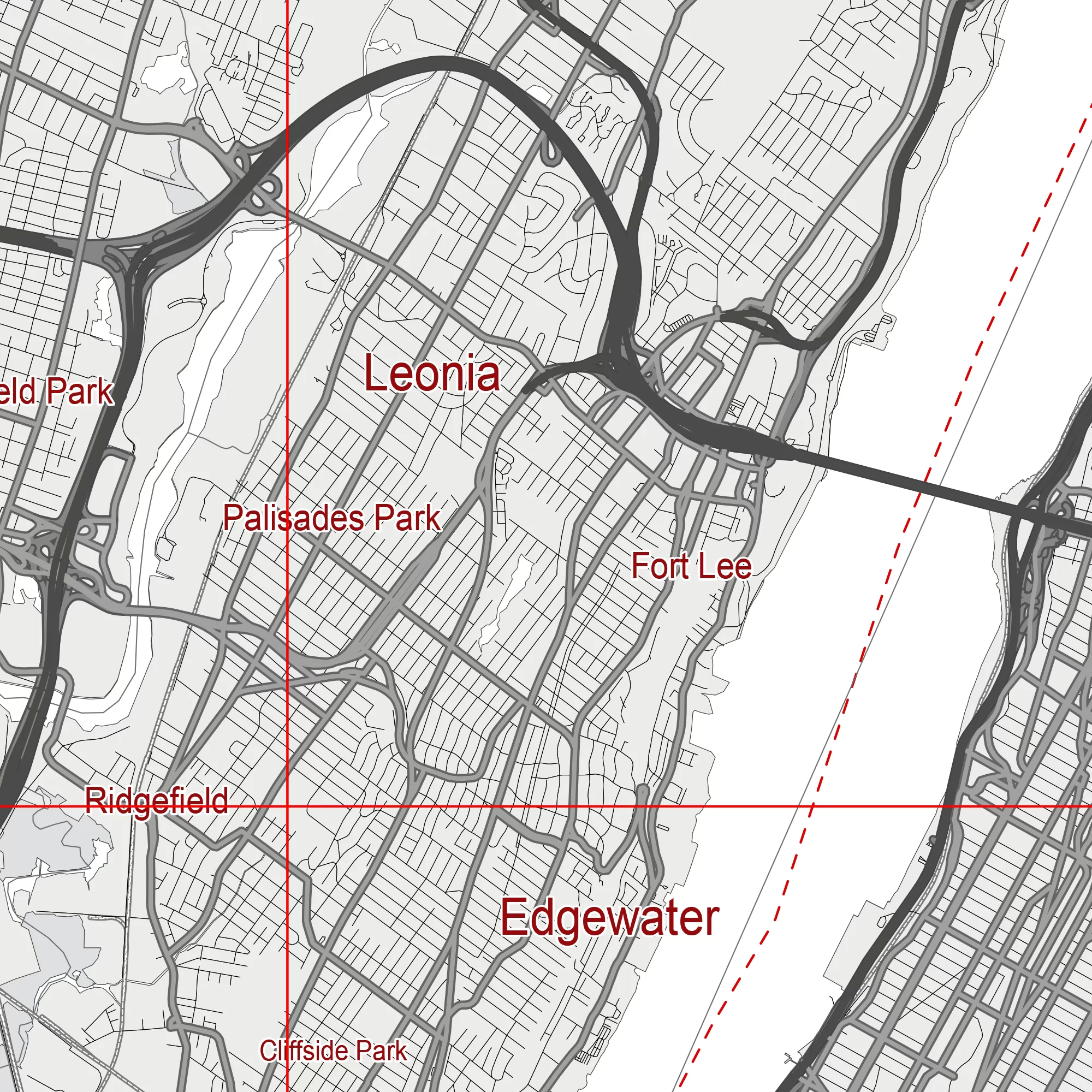 New York City US PDF Vector Map: City Plan Low Detailed (simple white) Street Map editable Adobe PDF in layers