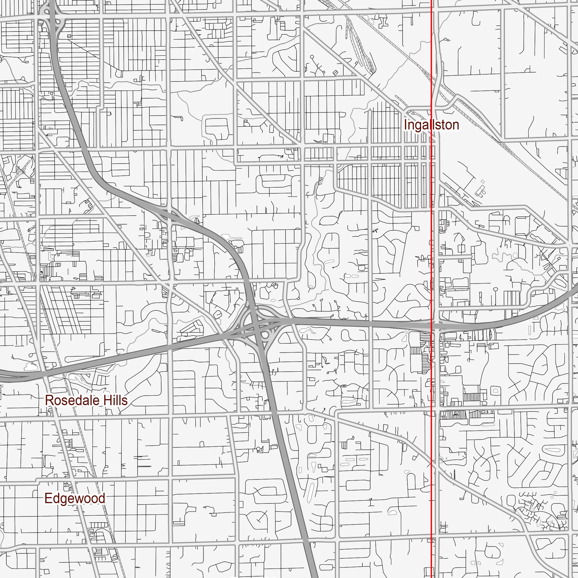 Indianapolis Indiana US Map Vector City Plan Low Detailed (simple white) Street Map editable Adobe Illustrator in layers