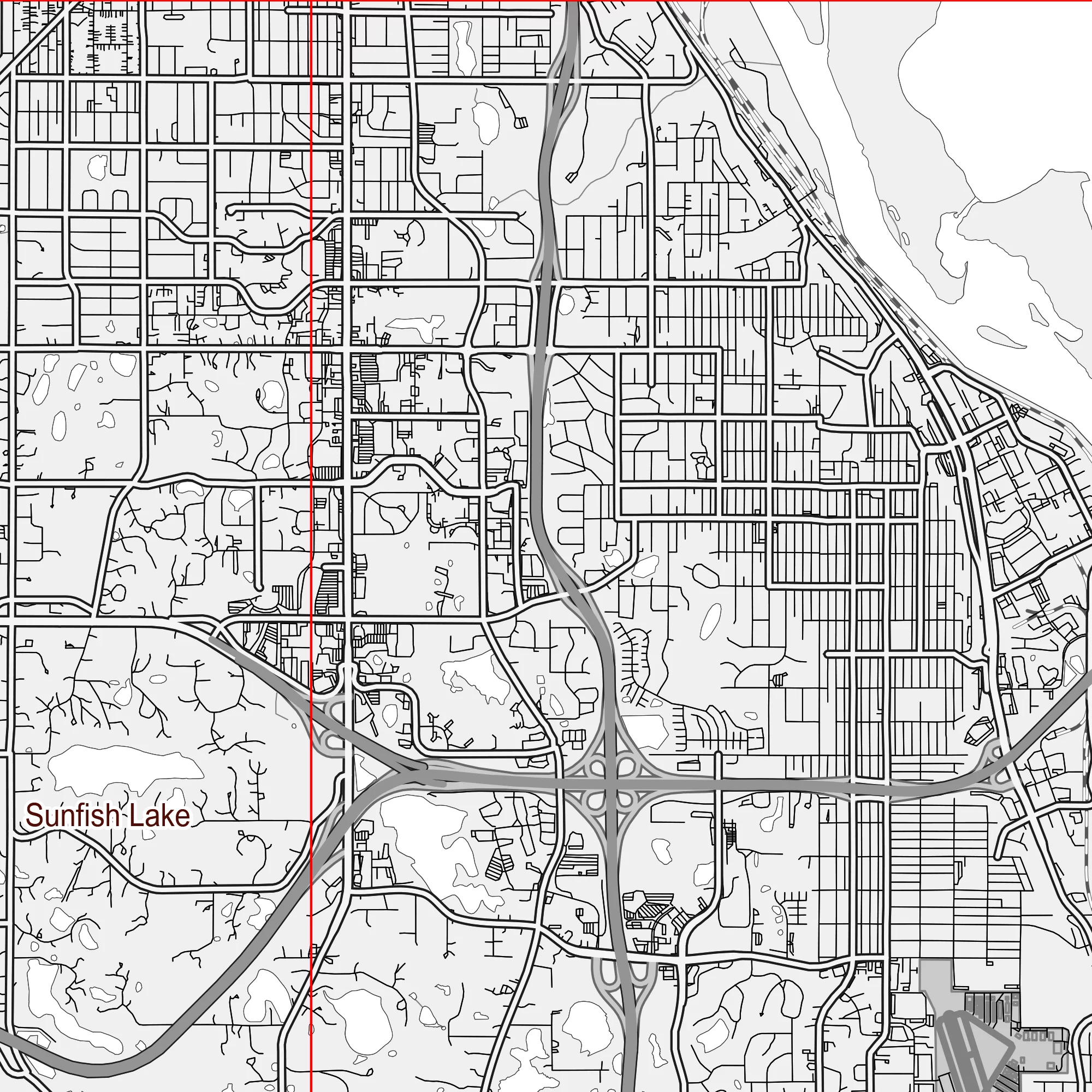 Minneapolis Sent Paul Minnesota US PDF Vector Map: City Plan Low Detailed (simple white) Street Map editable Adobe PDF in layers
