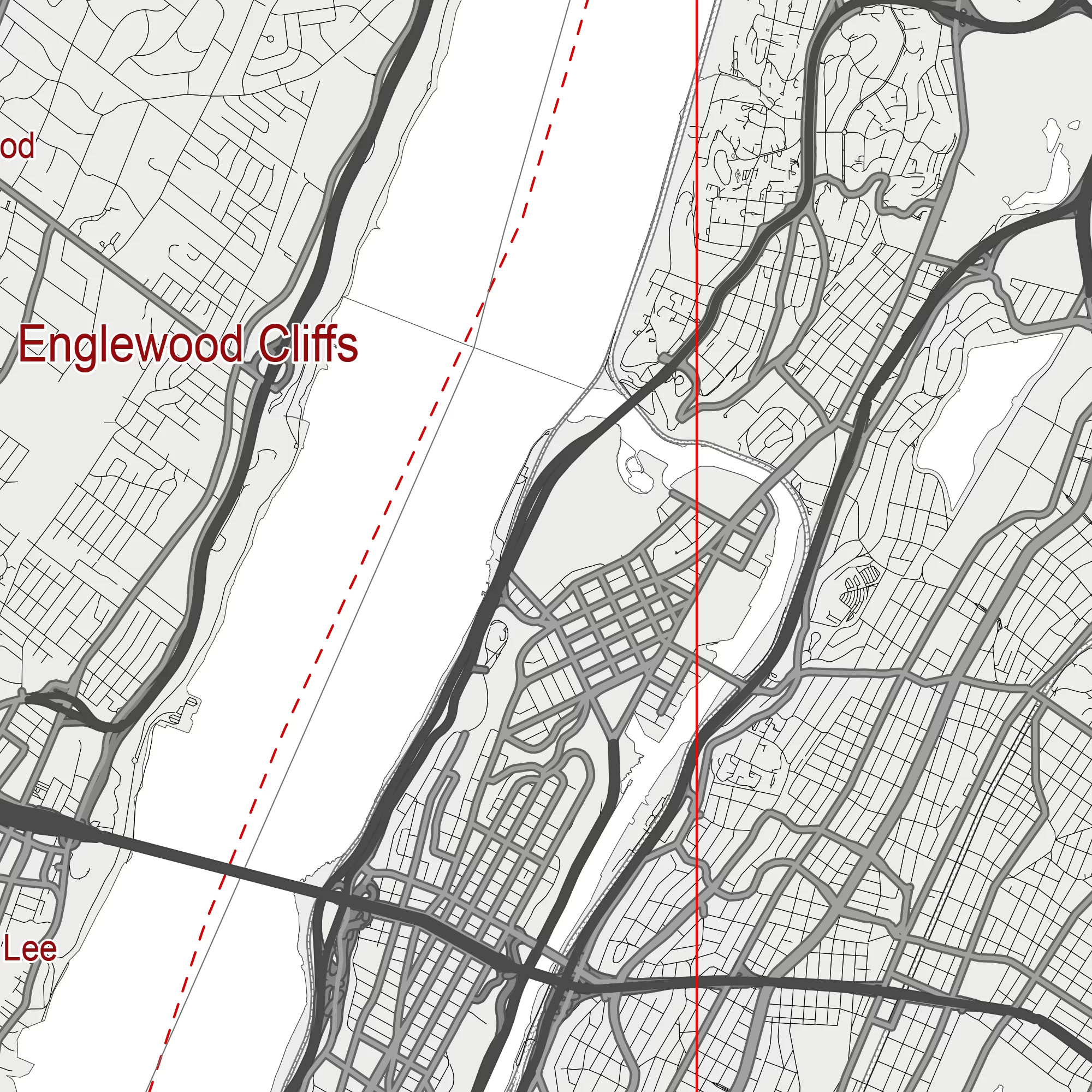 New York City US PDF Vector Map: City Plan Low Detailed (simple white) Street Map editable Adobe PDF in layers
