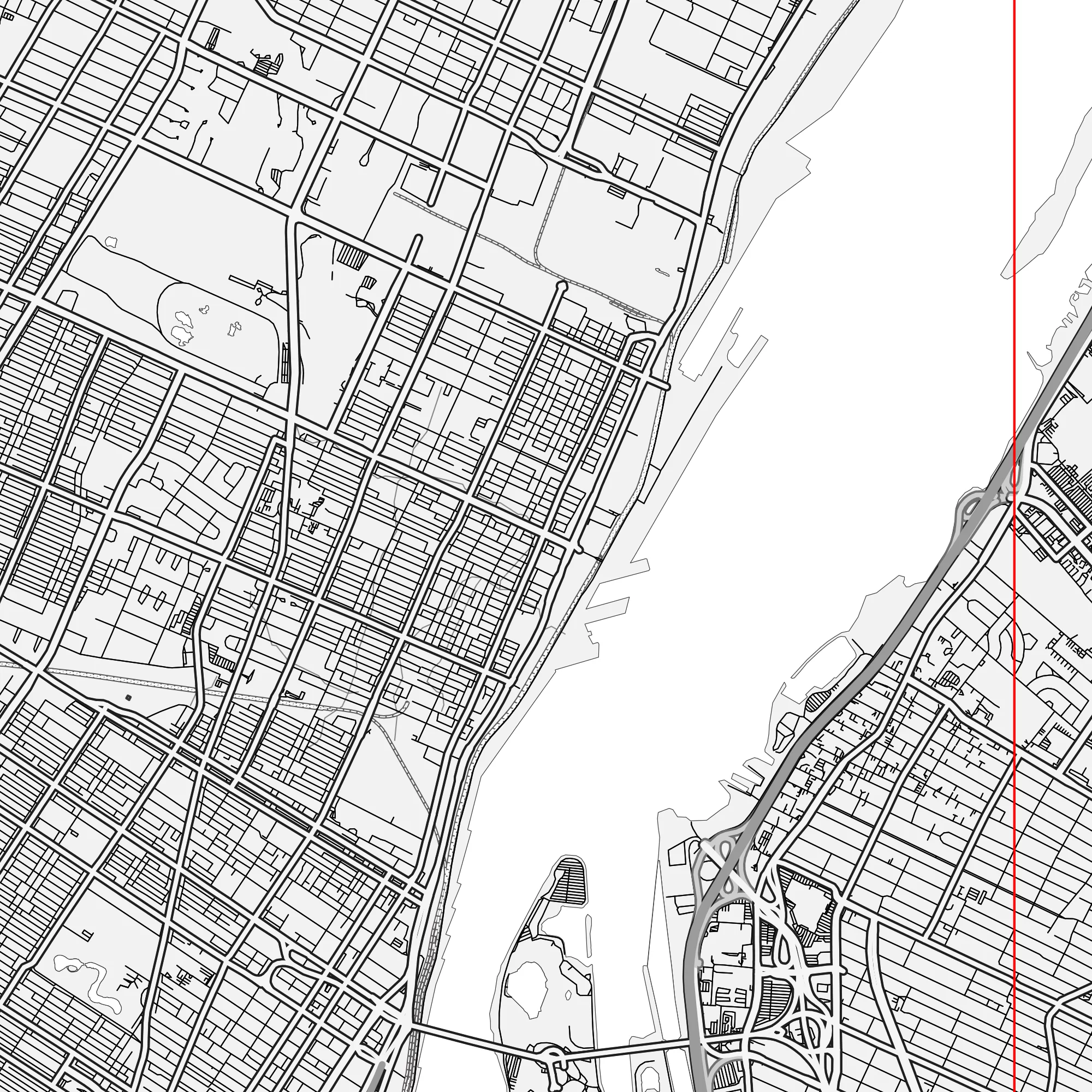 Montreal Quebec Canada PDF Vector Map: City Plan Low Detailed (simple white) Street Map editable Adobe PDF in layers