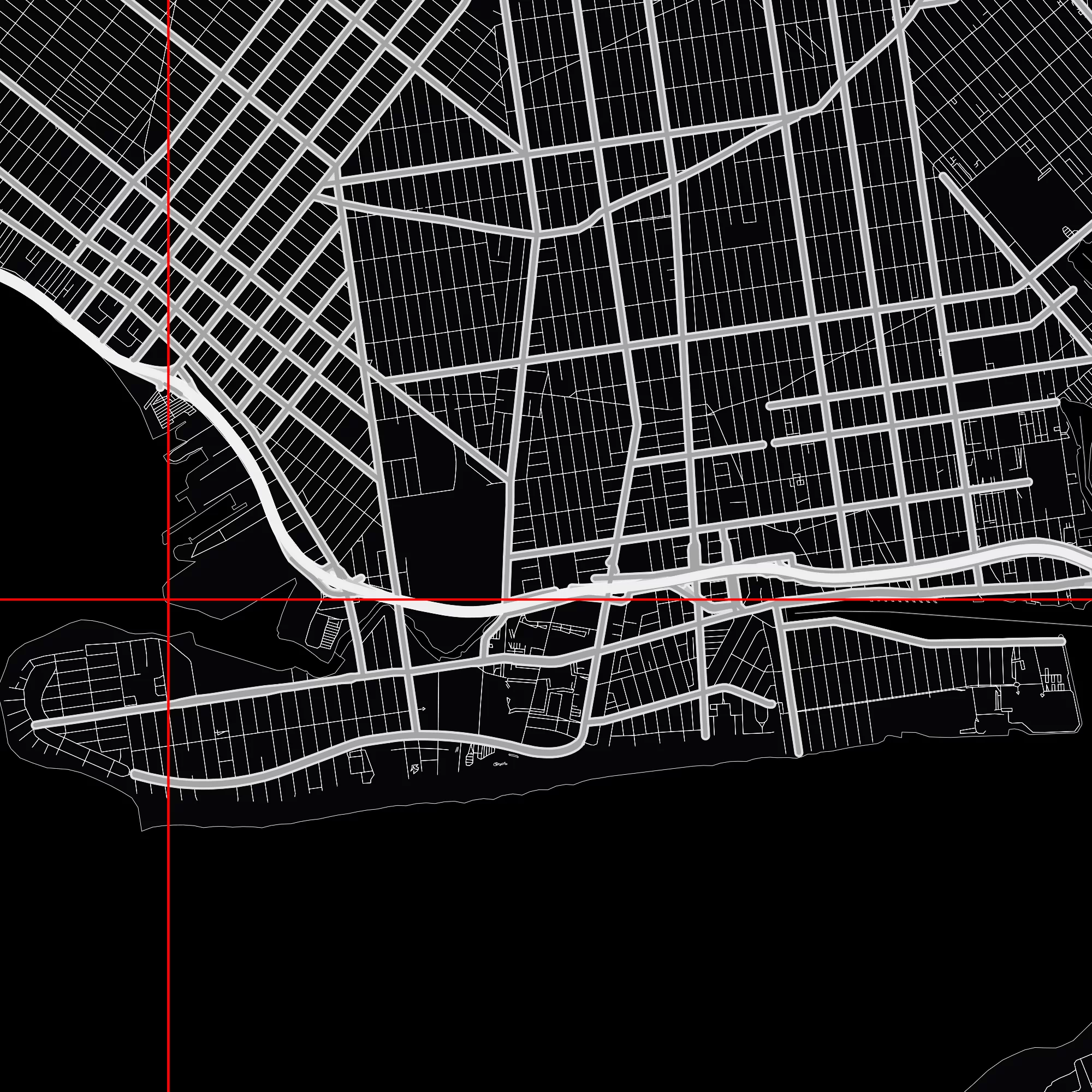 New York City US Map Vector City Plan Low Detailed (simple black) Street Map editable Adobe Illustrator in layers