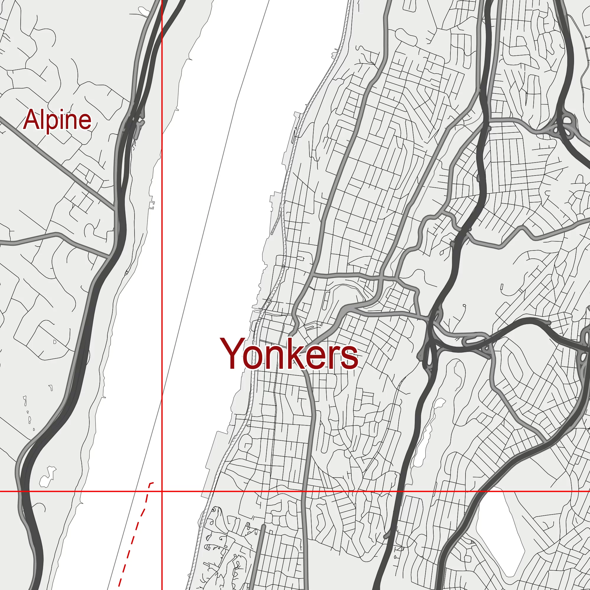 New York City US PDF Vector Map: City Plan Low Detailed (simple white) Street Map editable Adobe PDF in layers