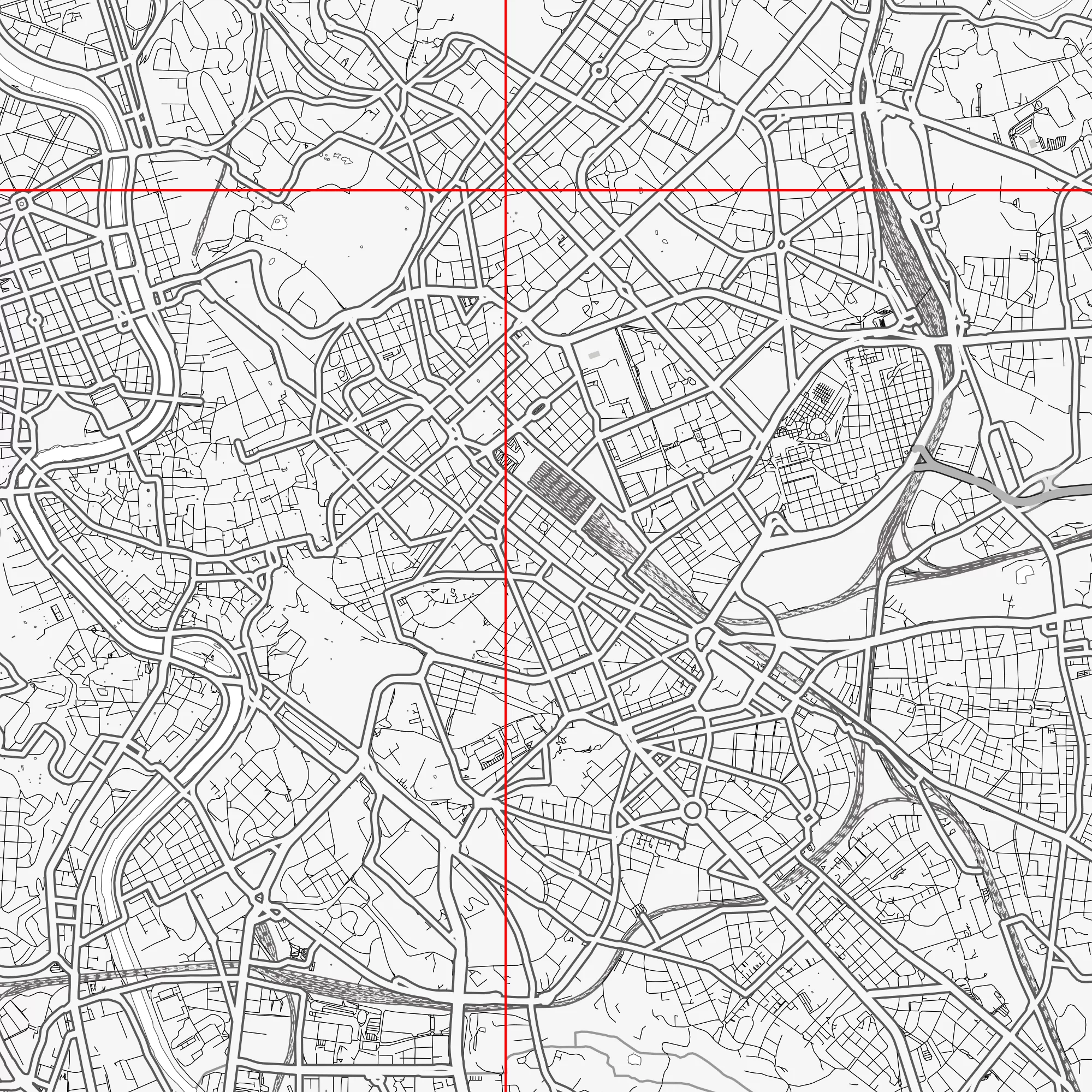 Roma Italy PDF Vector Map: City Plan Low Detailed (simple white) Street Map editable Adobe PDF in layers