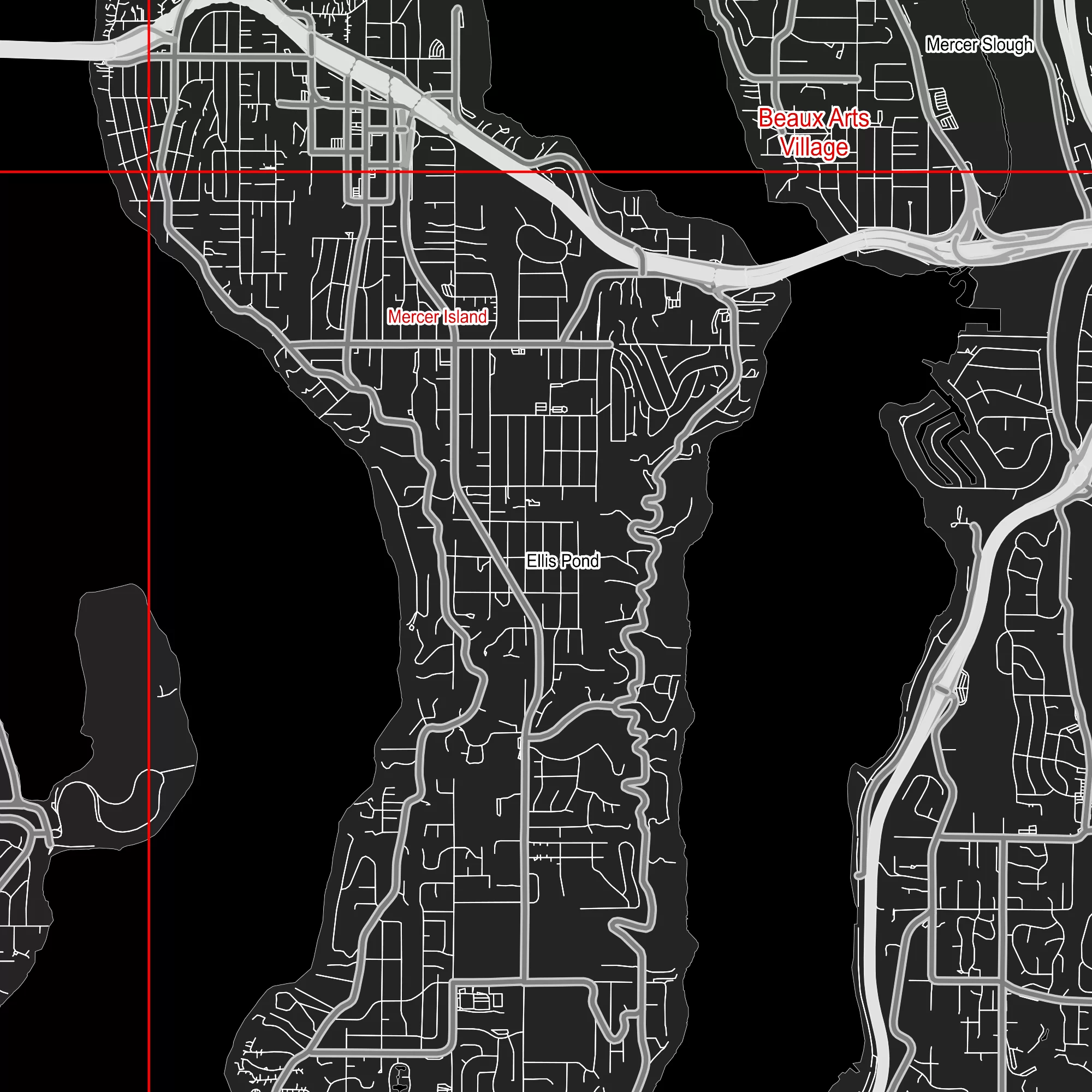 Seattle Washington US PDF Vector Map: City Plan Low Detailed (simple BLACK & WHITE) Street Map editable Adobe PDF in layers