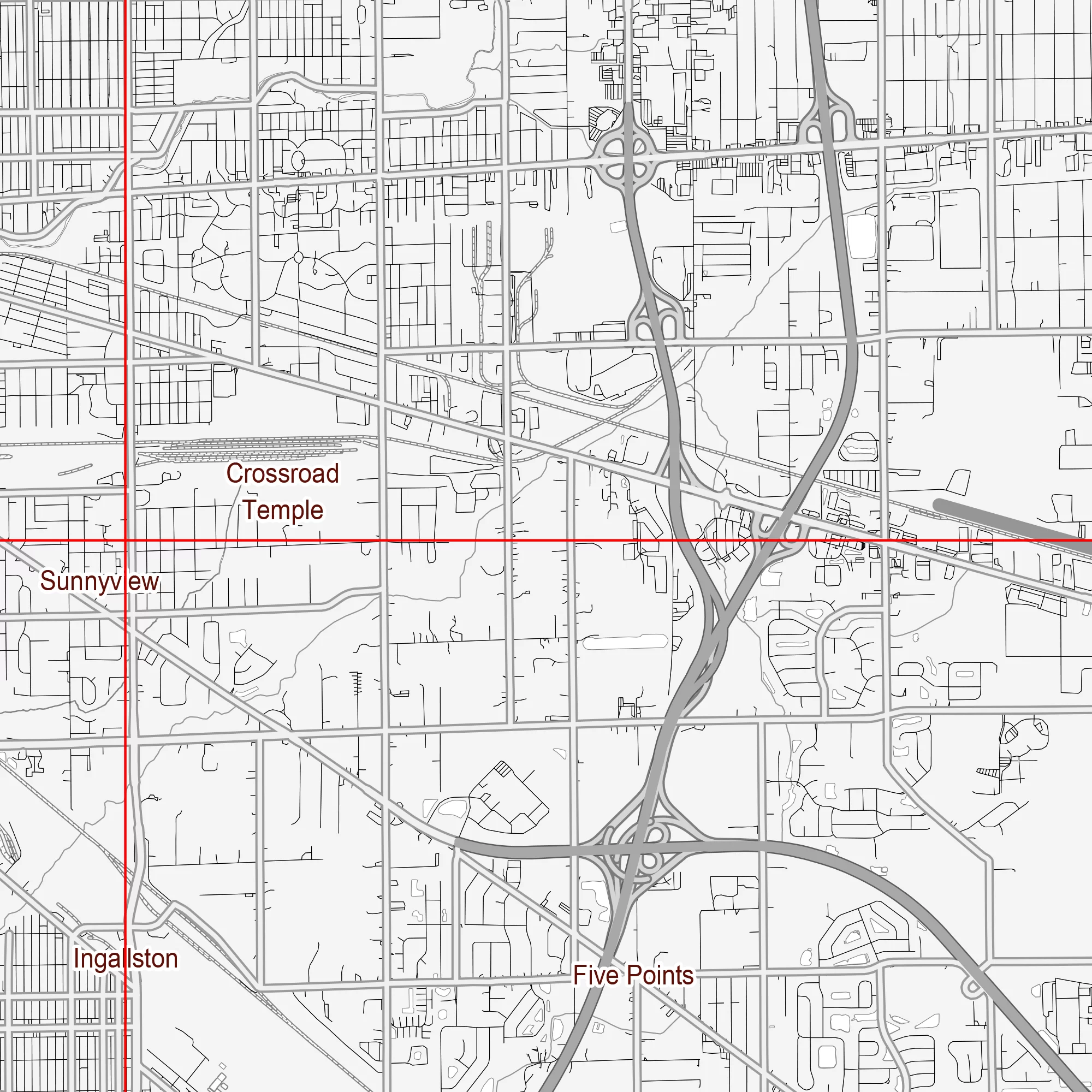 Indianapolis Indiana US Map Vector City Plan Low Detailed (simple white) Street Map editable Adobe Illustrator in layers