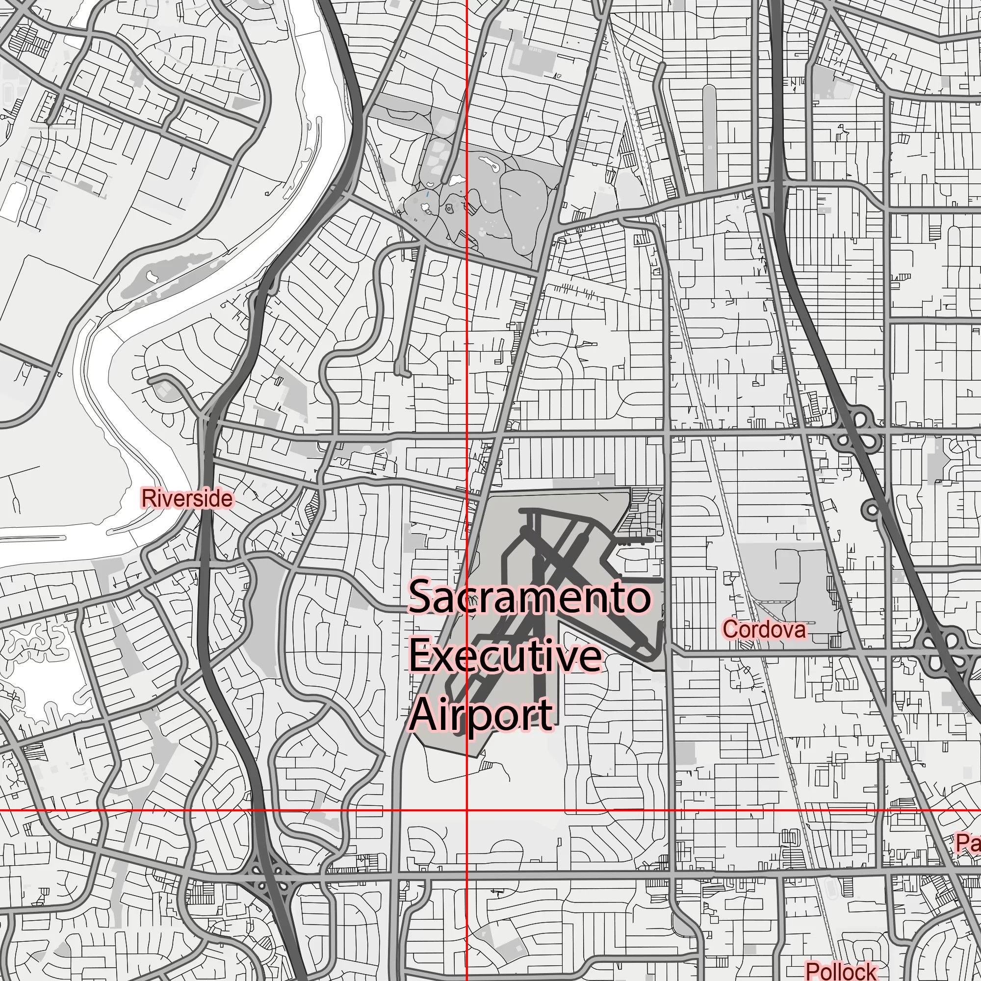 Sacramento California US Map Vector City Plan Low Detailed (simple white) Street Map editable Adobe Illustrator in layers
