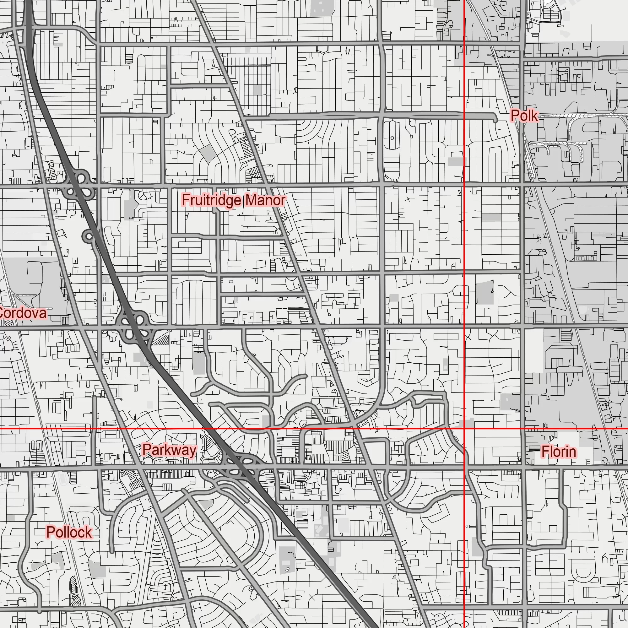 Sacramento California US Map Vector City Plan Low Detailed (simple white) Street Map editable Adobe Illustrator in layers